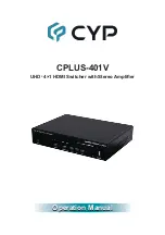 Предварительный просмотр 1 страницы CYP CPLUS-401V Operation Manual