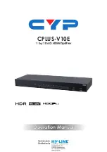 Предварительный просмотр 1 страницы CYP CPLUS-V10E Operation Manual