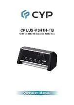 Предварительный просмотр 1 страницы CYP CPLUS-V3H1H-TB Operation Manual