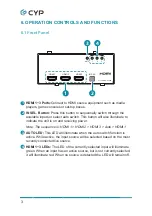 Preview for 8 page of CYP CPLUS-V3H1H-TB Operation Manual