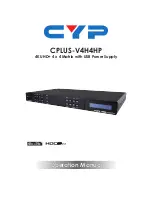 Preview for 1 page of CYP CPLUS-V4H4HP Operation Manual