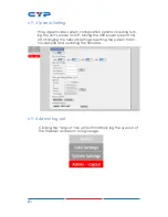 Preview for 26 page of CYP CPLUS-V4H4HP Operation Manual