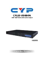 CYP CPLUS-V8H8HPA Operation Manual preview