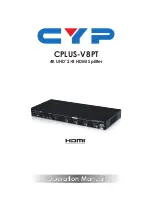CYP CPLUS-V8PT Operation Manual preview