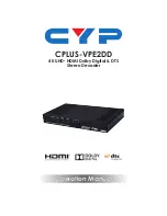 Предварительный просмотр 1 страницы CYP CPLUS-VPE2DD Operation Manual