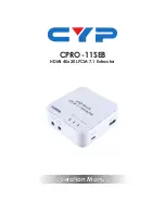 CYP CPRO-11SE8 Operation Manual preview