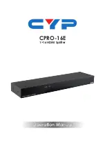 CYP CPRO-16E Operation Manual preview