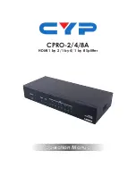 CYP CPRO-2A Operation Manual preview