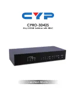 Предварительный просмотр 1 страницы CYP CPRO-3D42S Operation Manual