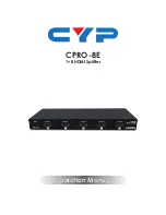 CYP CPRO-8E Operation Manual предпросмотр