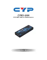 Предварительный просмотр 1 страницы CYP CPRO-UHH Operation Manual