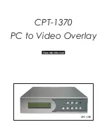 Предварительный просмотр 1 страницы CYP CPT-1370 Operation Manuals