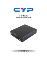 CYP CS-802D Operation Manual предпросмотр