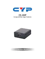 Предварительный просмотр 1 страницы CYP CS-HHP Operation Manuals