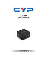 Предварительный просмотр 1 страницы CYP CS-PM Operation Manual