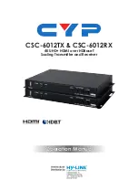 CYP CSC-6012RX Operation Manual preview