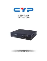 CYP CSDI-12SR Operation Manual предпросмотр