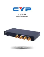 CYP CSDI-14 Operation Manual preview