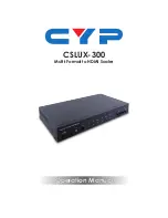 CYP CSLUX-300 Operation Manual предпросмотр