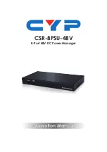 CYP CSR-8PSU-48V Operation Manual preview