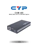 CYP CUSB-603 Operation Manual предпросмотр