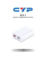 Предварительный просмотр 1 страницы CYP DCT-1 Operation Manual