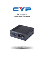 CYP DCT-30RX Operator'S Manual preview