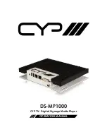 CYP DS-MP1000 Operation Manual preview