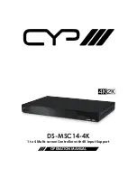 CYP DS-MSC14-4K Operation Manual предпросмотр