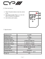 Предварительный просмотр 7 страницы CYP EL-41AT Operation Manual