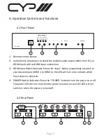 Предварительный просмотр 4 страницы CYP EL-42SA Operation Manual