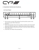 Preview for 4 page of CYP EL-5300 Operation Manual