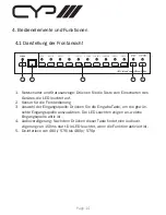 Предварительный просмотр 16 страницы CYP EL-5300 Operation Manual