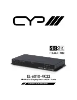 CYP EL-6010-4K22 Operation Manual preview