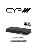 Preview for 1 page of CYP EL-6010-4K22 Operation Manual