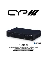 CYP EL-7400V Operation Manual preview