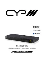 CYP EL-8500VA Operation Manual preview