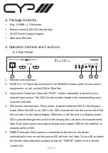 Предварительный просмотр 4 страницы CYP EL-C61C Operation Manual