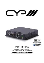 CYP HDBaseT 5Play PUV-1510RX Operation Manual preview