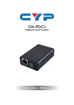 CYP HDBaseT CH-POC1 Operation Manual preview