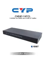 CYP HDBT CHDBT-1H7CL Operation Manual preview