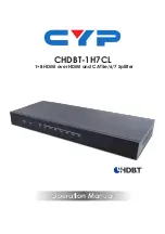 Preview for 1 page of CYP HDBT CHDBT-1H7CL Operation Manual