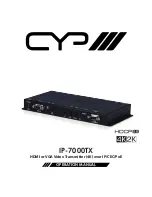 CYP IP-7000TX Operation Manuals preview
