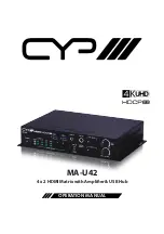 CYP MA-U42 Operation Manual preview