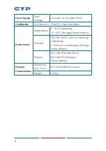 Preview for 14 page of CYP MED-AS402 Operation Manual