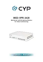 CYP MED-VPR-3420 Operation Manual предпросмотр