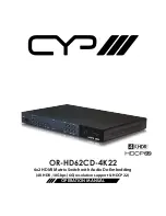 CYP OR-HD62CD-4K22 Operation Manual предпросмотр