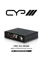 Предварительный просмотр 1 страницы CYP PRO-H2-3GSDI Operation Manual