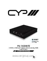 CYP PU-1H2HBTE Operation Manual предпросмотр