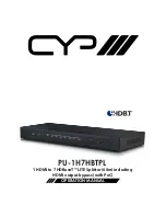 Предварительный просмотр 1 страницы CYP PU-1H7HBTPL Operation Manuals